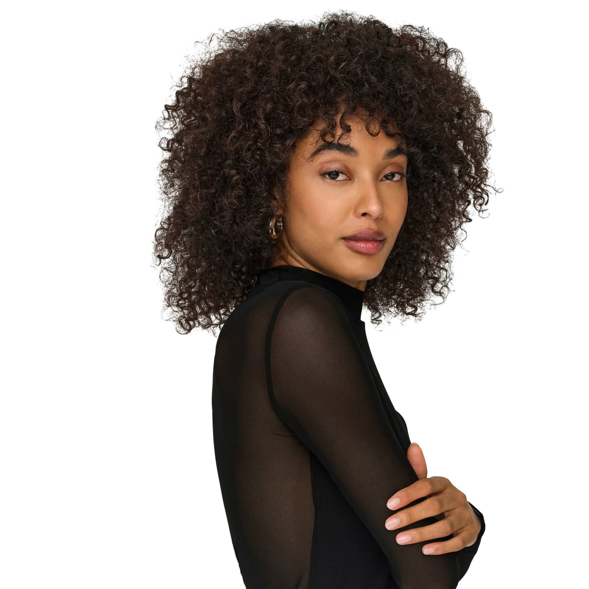 Only Erica Mesh L/S Top Black  - 15141298B