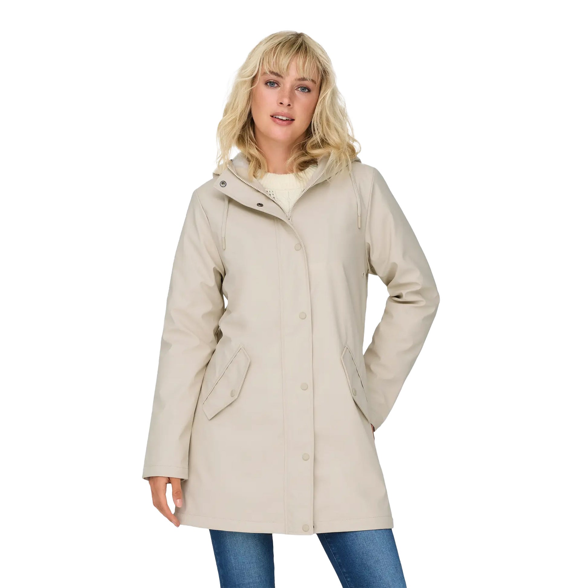 Only Sally Raincoat Oatmeal  - 15206116O
