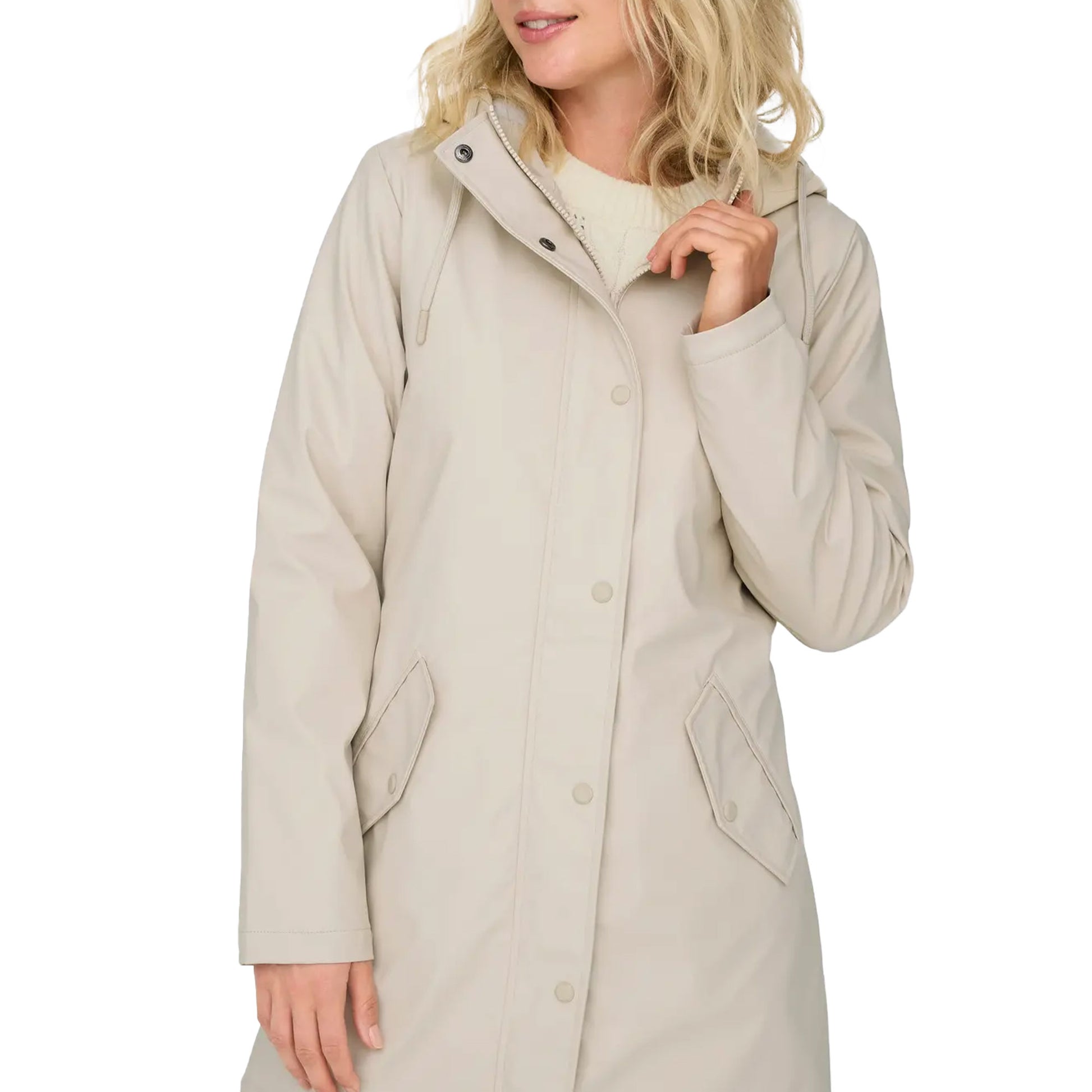 Only Sally Raincoat Oatmeal  - 15206116O