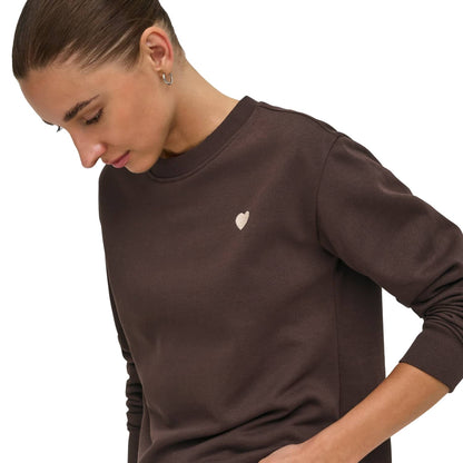 JDY Paris L/S Embroidered Sweat Coffee Bean  - 15221015CB