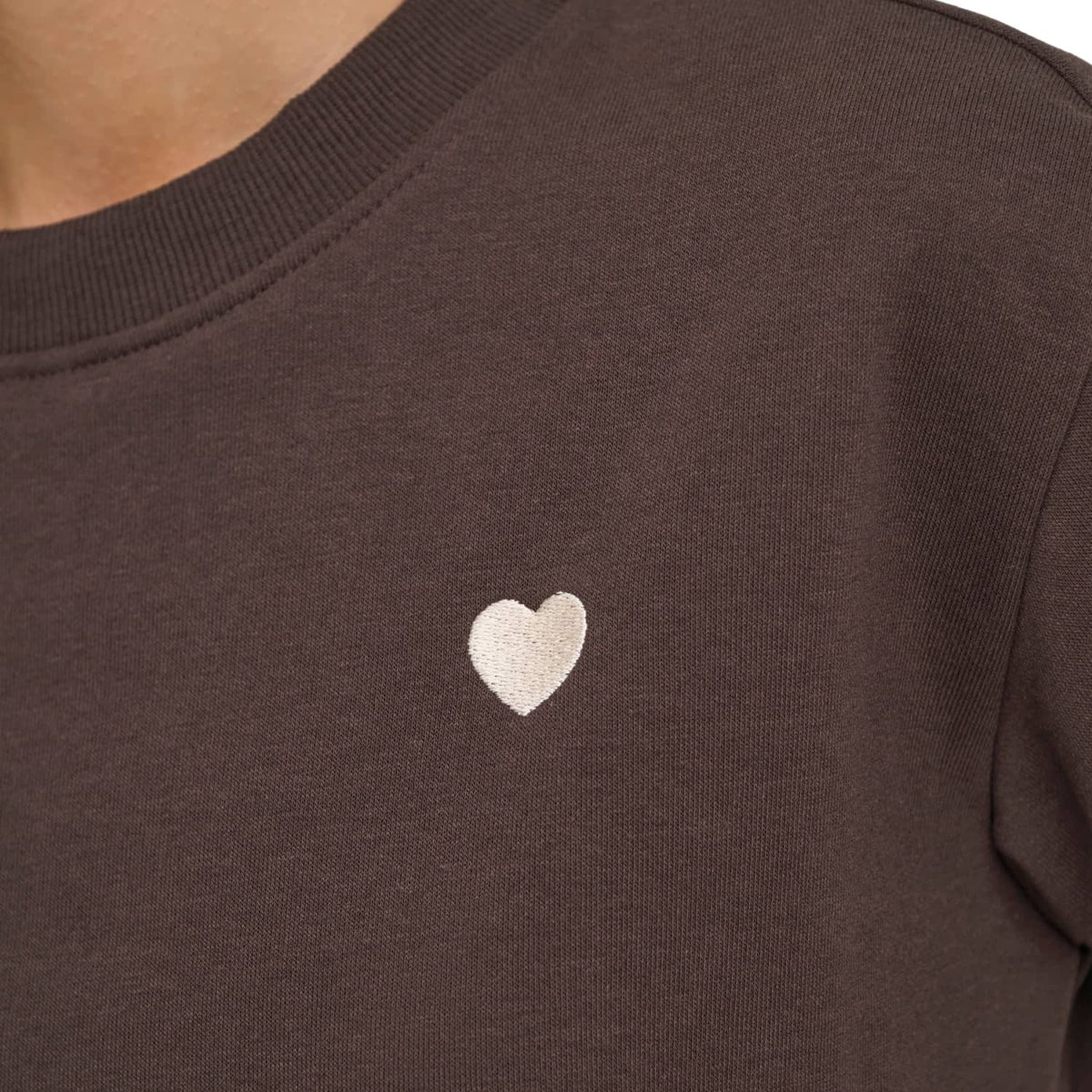 JDY Paris L/S Embroidered Sweat Coffee Bean  - 15221015CB