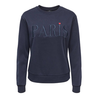 JDY Paris L/S Embroidered Sweat Night Sky  - 15221015NS