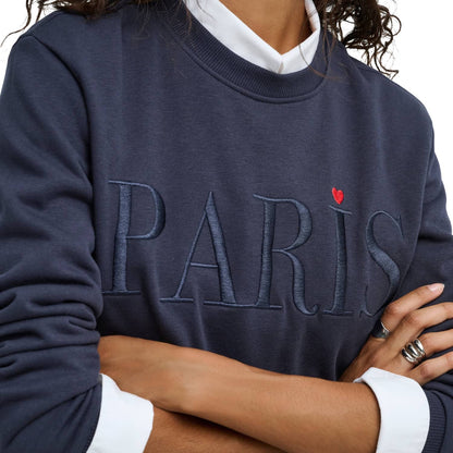 JDY Paris L/S Embroidered Sweat Night Sky  - 15221015NS