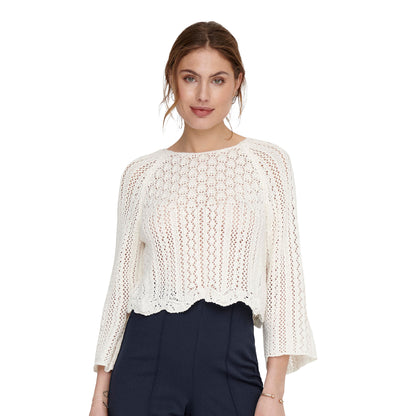 Only Nola 3/4 Pullover Knit Cloud Dancer  - 15233173CD