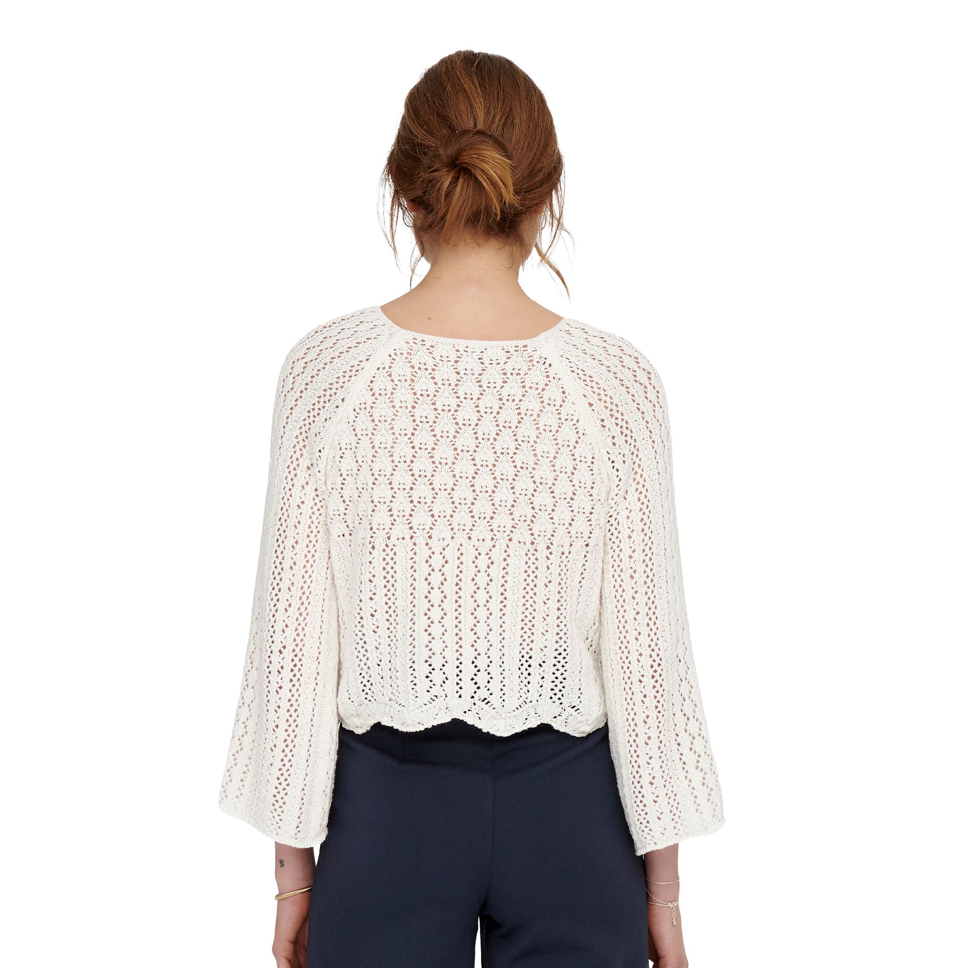 Only Nola 3/4 Pullover Knit Cloud Dancer  - 15233173CD