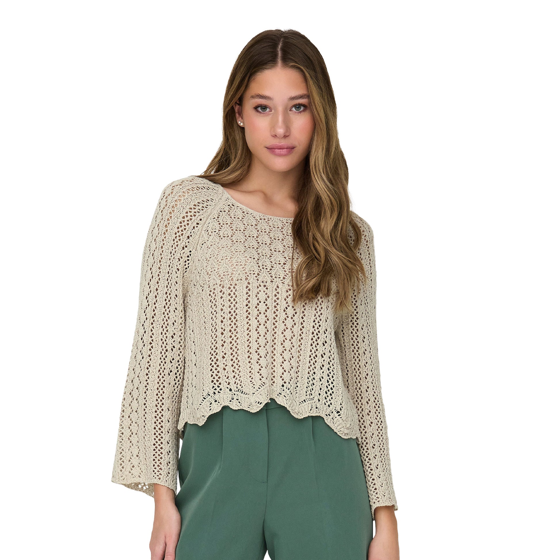 Only Nola 3/4 Pullover Knit Feather Gray  - 15233173FG