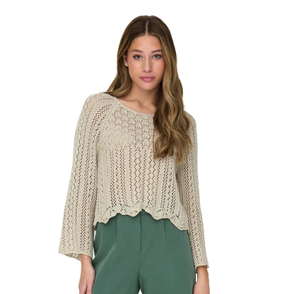 Only Nola 3/4 Pullover Knit Feather Gray  - 15233173FG