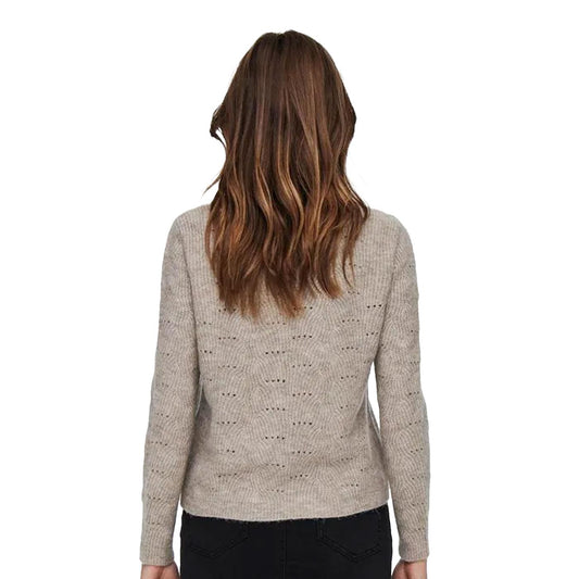 Only Lolli L/S Pullover Knit Taupe Gray  - 15234745T