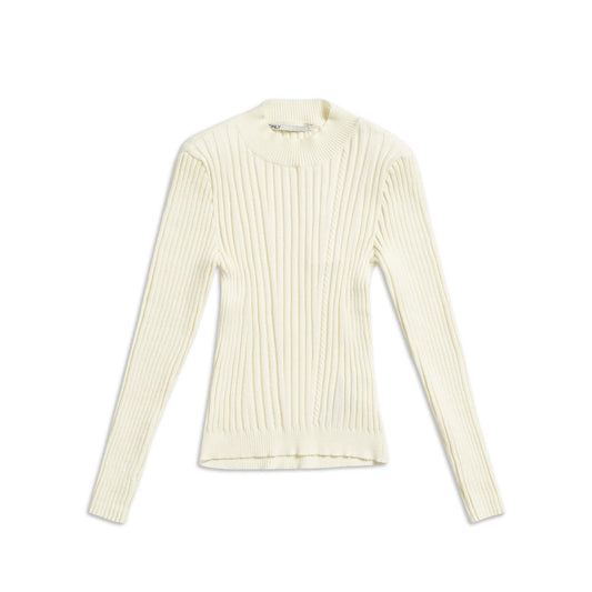 Only Lorena Power Shoulder Pullover Knit Tofu  - 15239697T