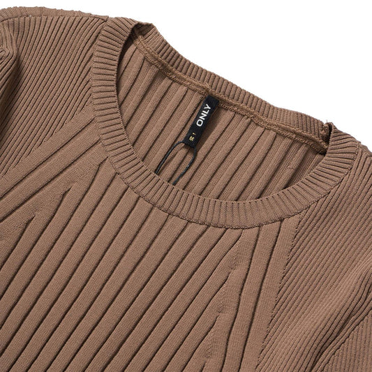 Only Linea L/S Pullover CC Knit Walnut  - 15245127W