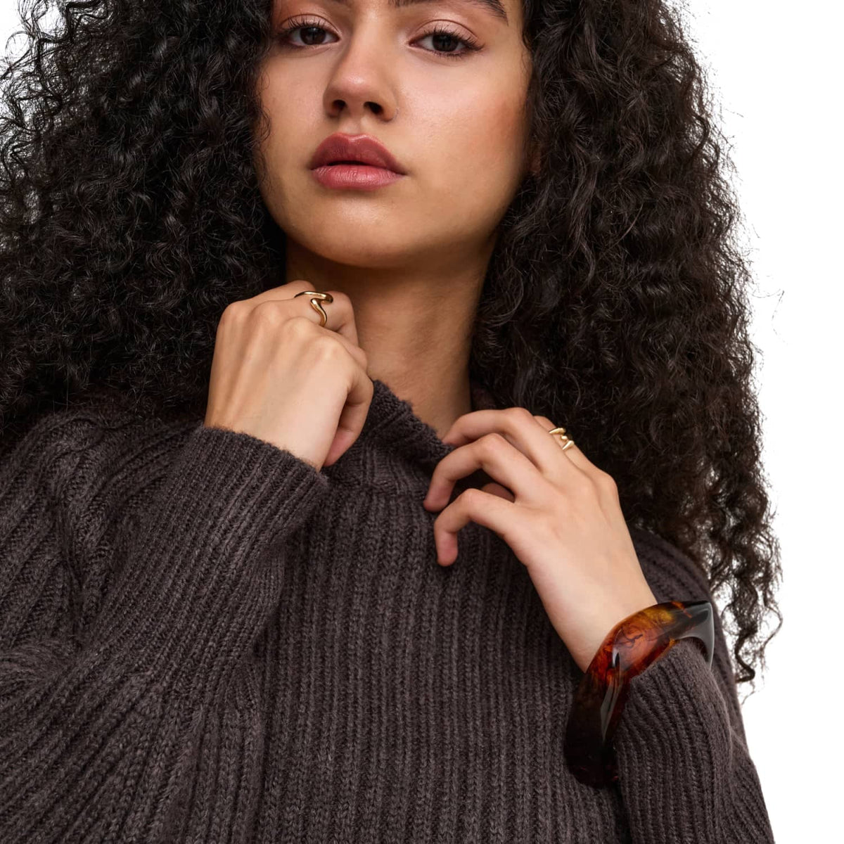 Only Kalibu L/S Pullover Knit Chocolate Brown  - 15248289CB