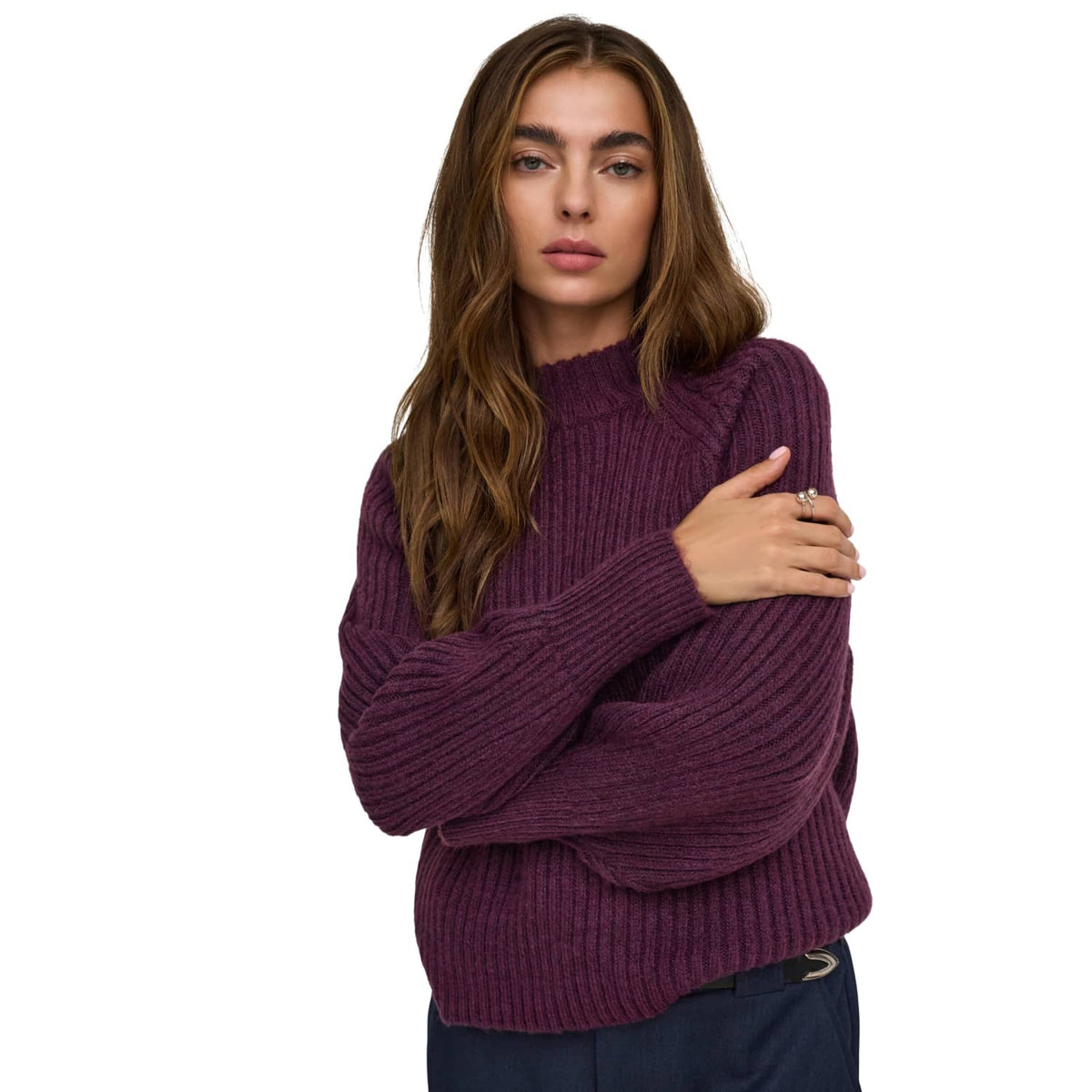 Only Kalibu L/S Pullover Knit Mauve Wine  - 15248289MW