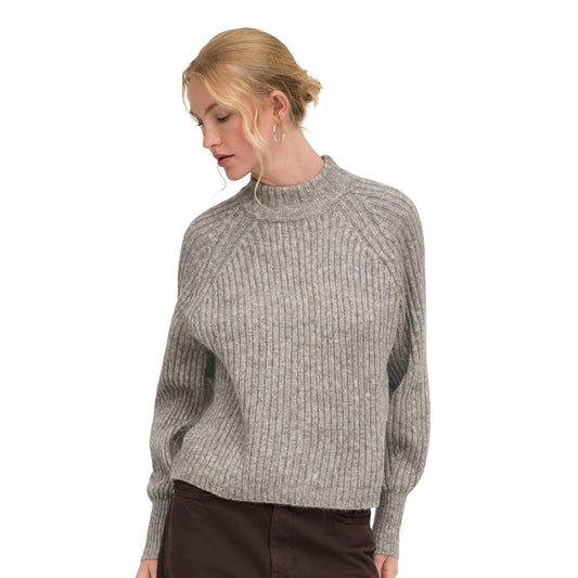 Only Kalibu L/S Pullover Knit Silver Mink  - 15248289SM