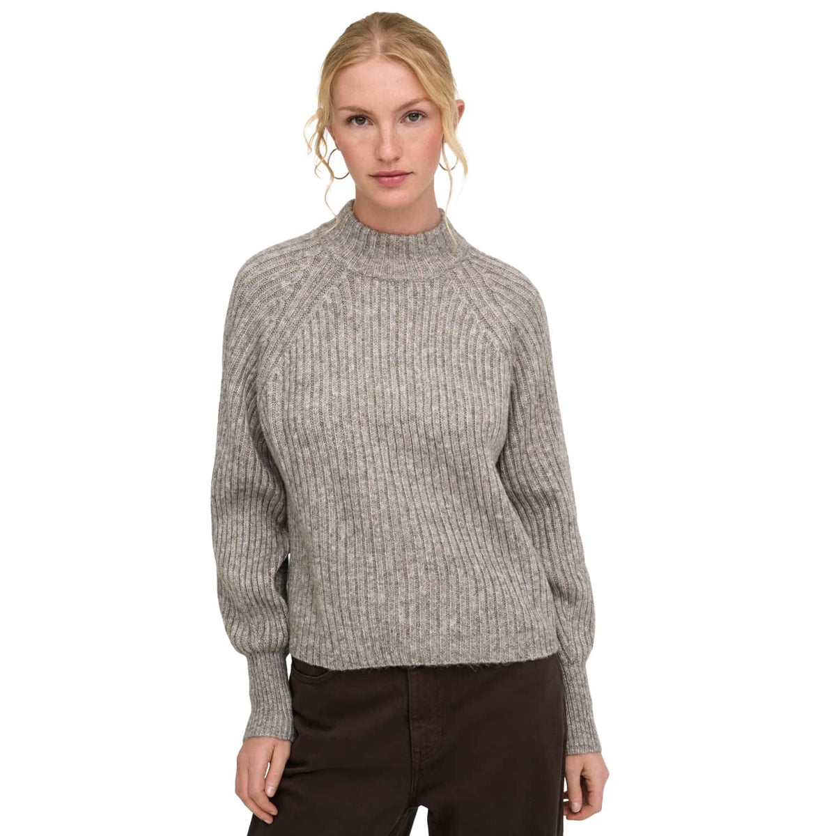 Only Kalibu L/S Pullover Knit Silver Mink  - 15248289SM