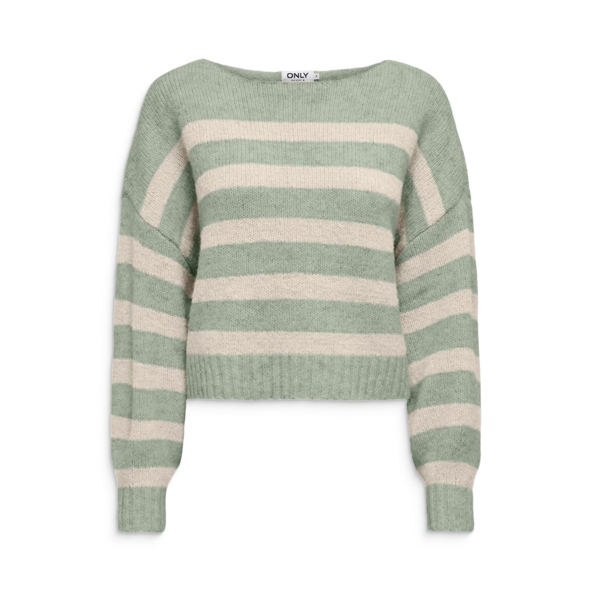 Only Aya Life L/S Boatneck CC Knit Desert Sage  - 15259682DS