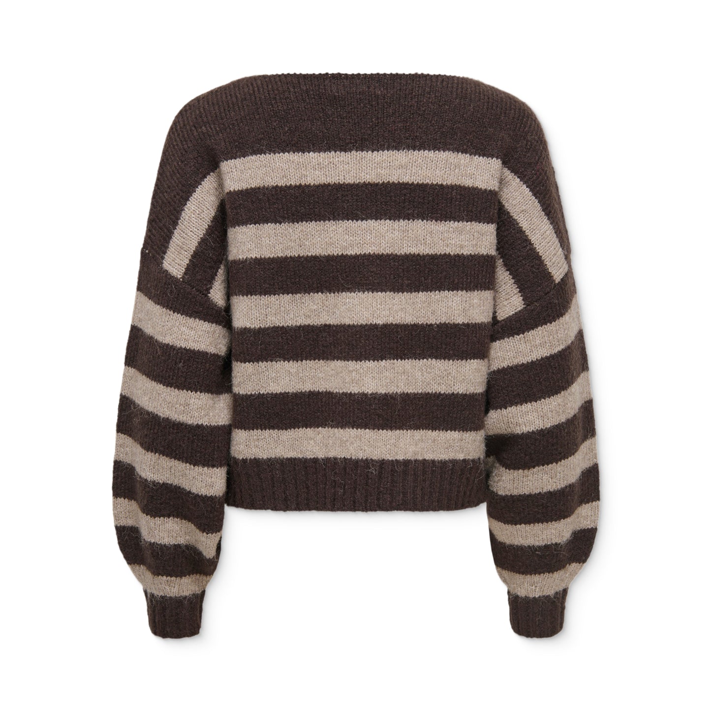 Only Aya Life L/S Boatneck CC Knit Seal Brown  - 15259682SB