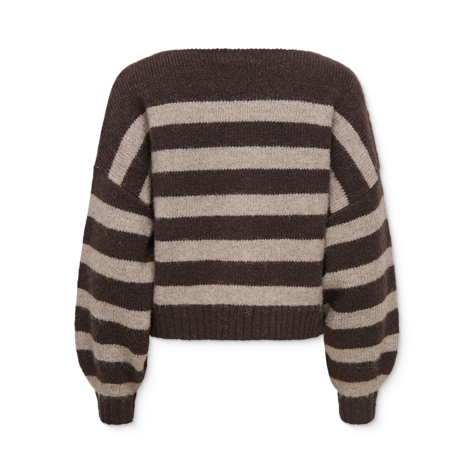 Only Aya Life L/S Boatneck CC Knit Seal Brown  - 15259682SB