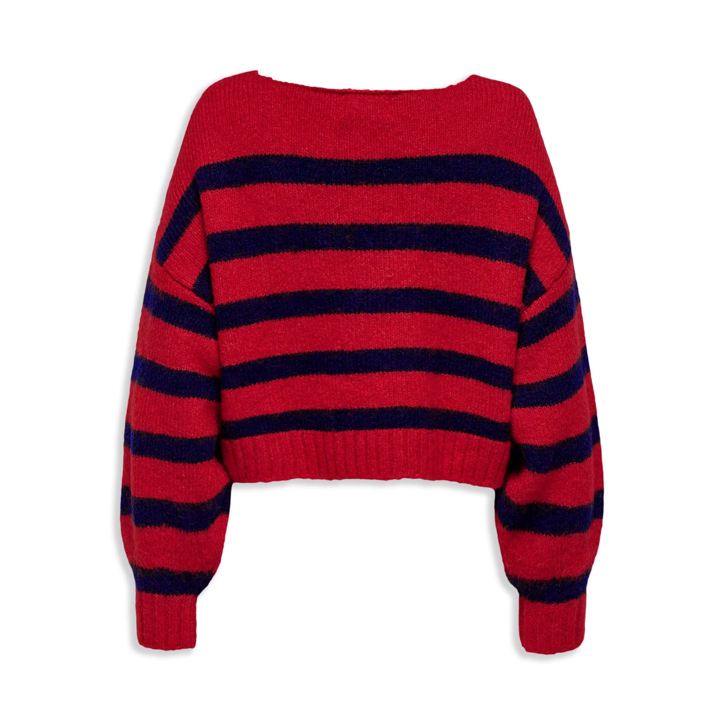 Only Aya Life L/S Boatneck CC Knit Salsa Red  - 15259682SR