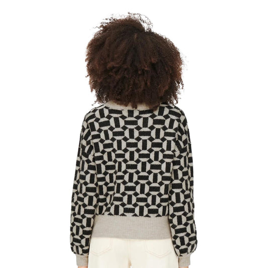 Only Geo Life L/S Pullover Knit Oatmeal  - 15268015O