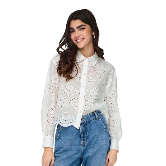 Only Valais L/S Shirt Cloud Dancer  - 15269568CD