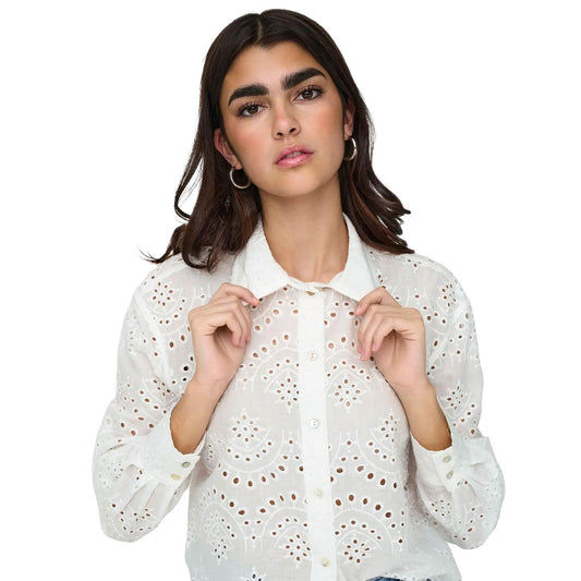 Only Valais L/S Shirt Cloud Dancer  - 15269568CD