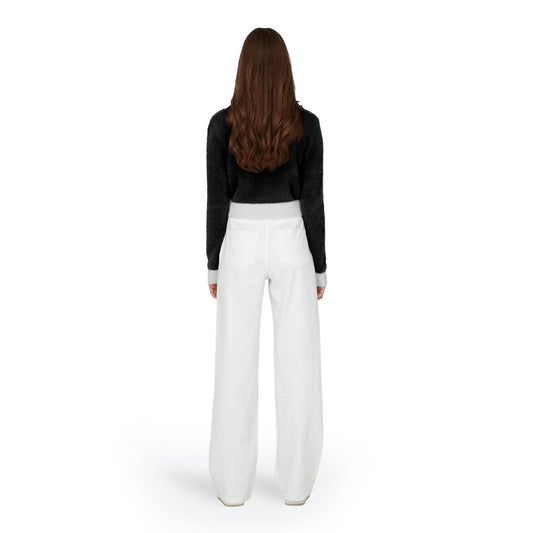 Only Piumo L/S Crop Contrast Pull CC Knit Black  - 15270559B