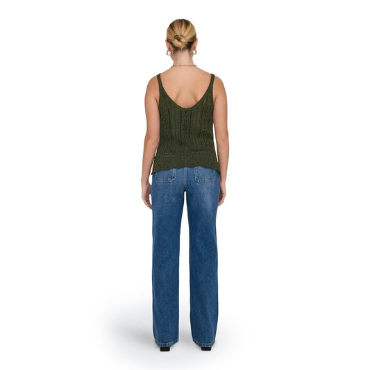 Only Lyzet Life S/L Top Knt Forest Night  - 15277573FN