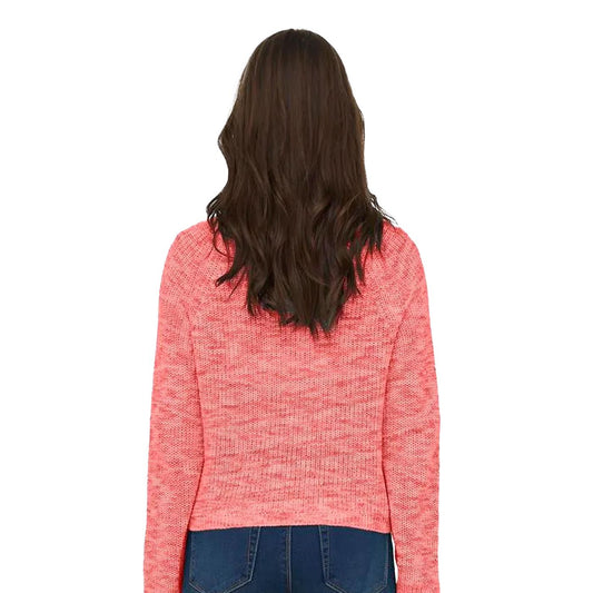 Only Nina LS Short O-Neck CC Knit Georgia Peach Multi twist  - 15280260GP