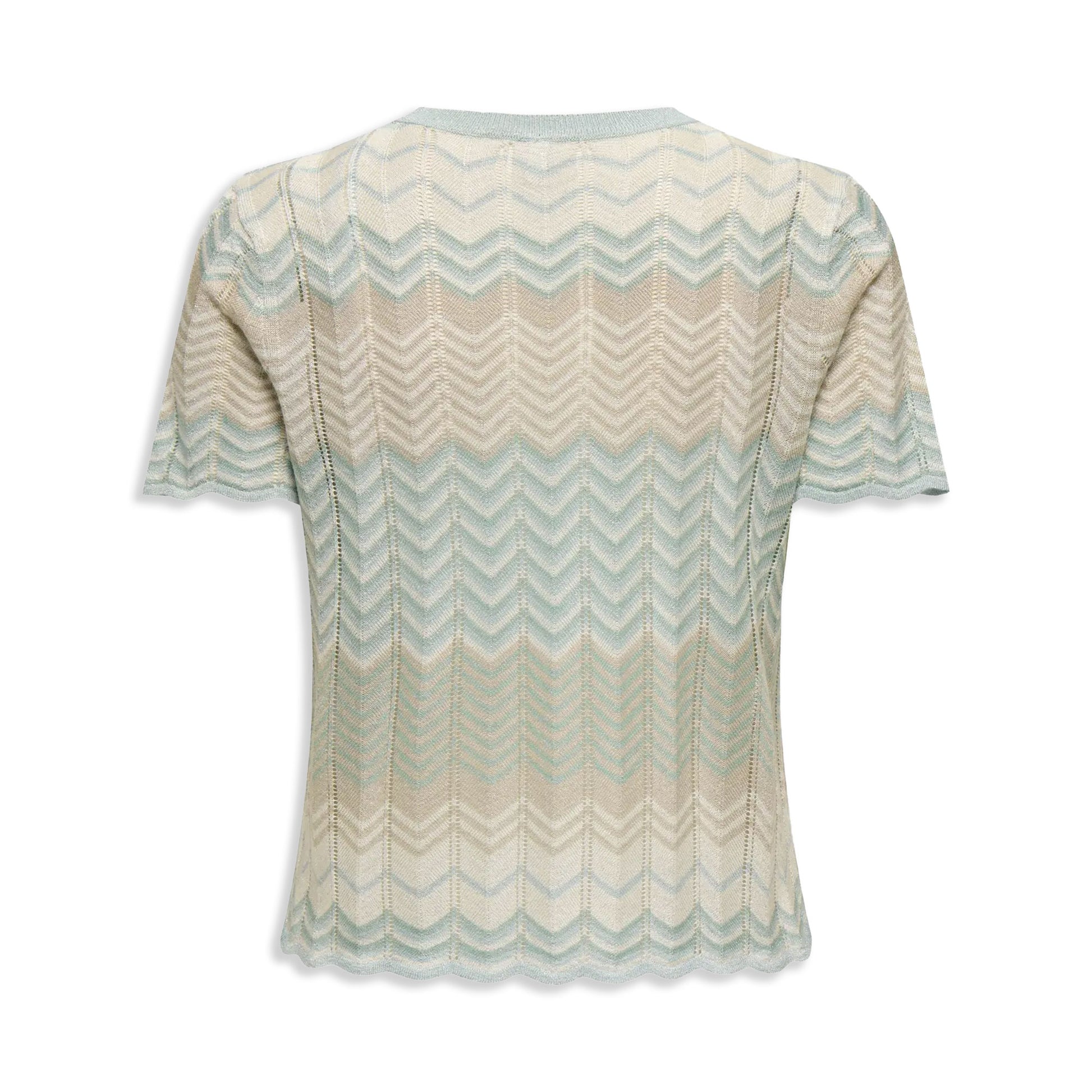 Only Alvira Life SS Glitter O-Neck Knt Cloud Blue/Cloud Blue  - 15288558CD