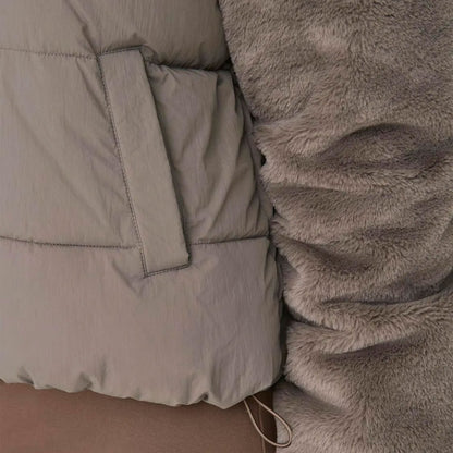 Only Wanja Fur Puffer Mix Jacket Walnut