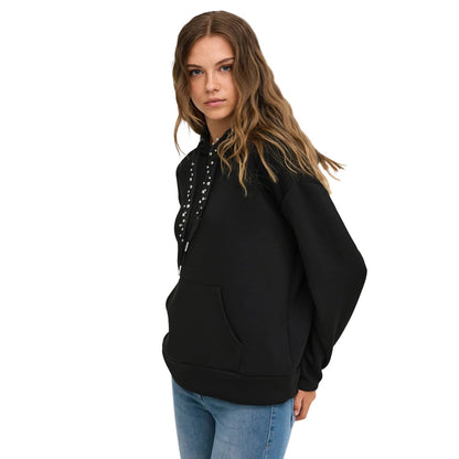 Only Fancy L/S Hood String Swt Old Black  - 15303838OB