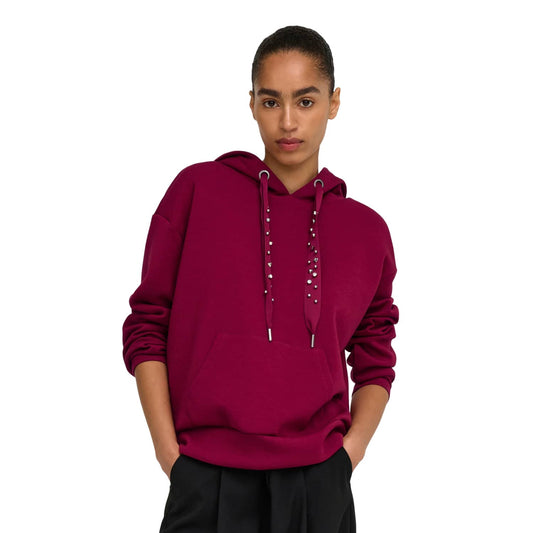 Only Fancy L/S Hood String Sweat Rumba Red  - 15303838RR