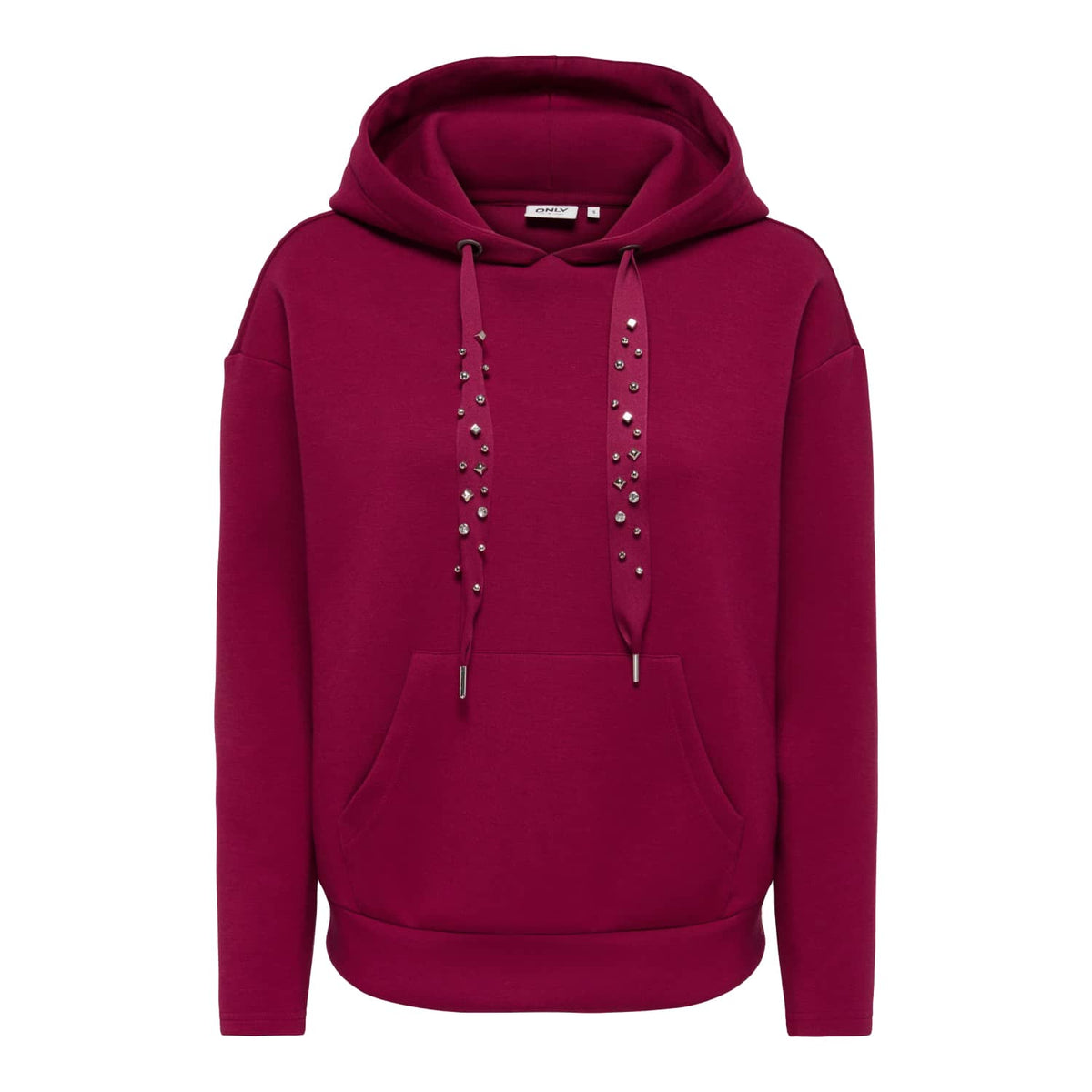 Only Fancy L/S Hood String Sweat Rumba Red  - 15303838RR