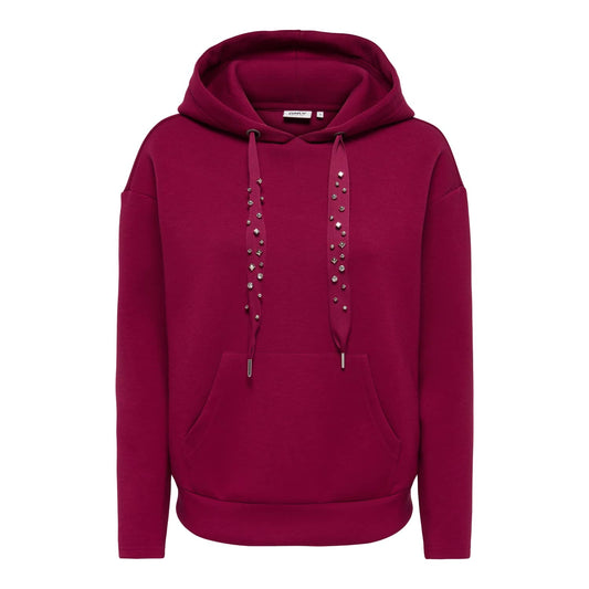 Only Fancy L/S Hood String Sweat Rumba Red  - 15303838RR