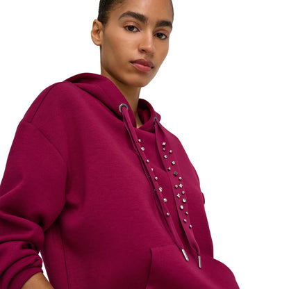 Only Fancy L/S Hood String Sweat Rumba Red  - 15303838RR