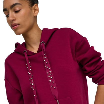 Only Fancy L/S Hood String Sweat Rumba Red  - 15303838RR