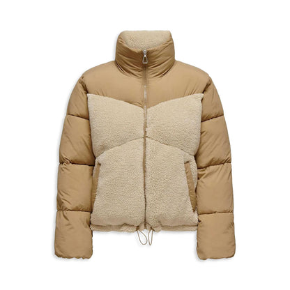 Only Siena Teddy Mix Puffer Brown Rice  - 15322083BR