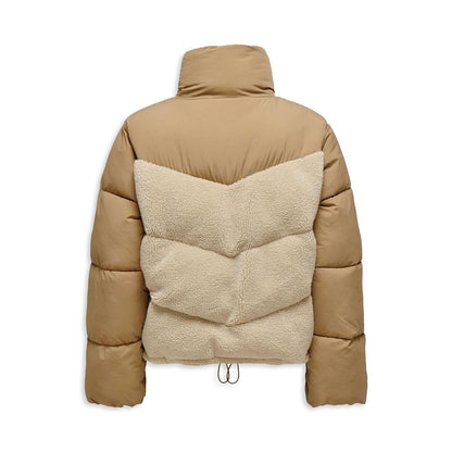 Only Siena Teddy Mix Puffer Brown Rice  - 15322083BR