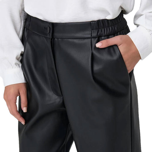 Only Mynte Faux Leather Pants Black  - 15326577B