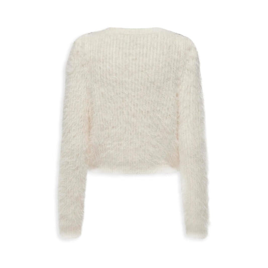 Only Suri LS Bling Crop O-Neck Prm Knit Cloud Dancer  - 15327597CD