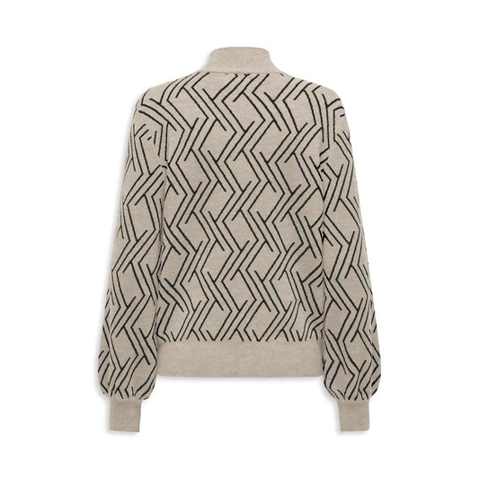 Only Anny LS Jacquard O-Neck Knit Birch  - 15327635B