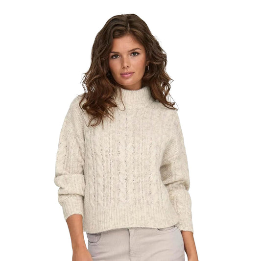 Only Ida Life LS High Neck Knit Birch  - 15327651B