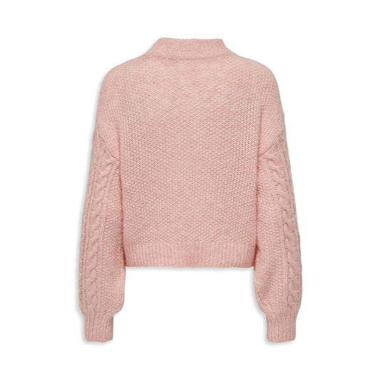 Only Ida Life LS High Neck Knit Silver Pink  - 15327651SP