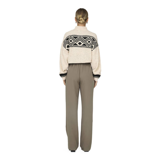 Only Rebecca HW Belt Wide Pant Fossil  - 15327988F