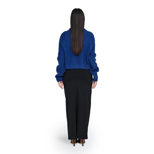 Only Rosie LS Cropped Rollneck Bling Knit Sodalite  - 15328433S