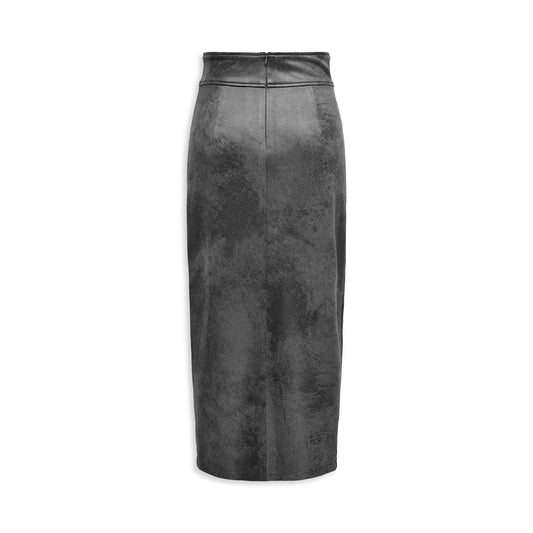Only Paris Faux Suede HW Skirt Phantom  - 15330036P