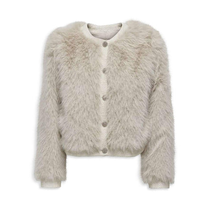 Only Vada Faux Fur Mix Jacket Cloud Dancer  - 15330060CD