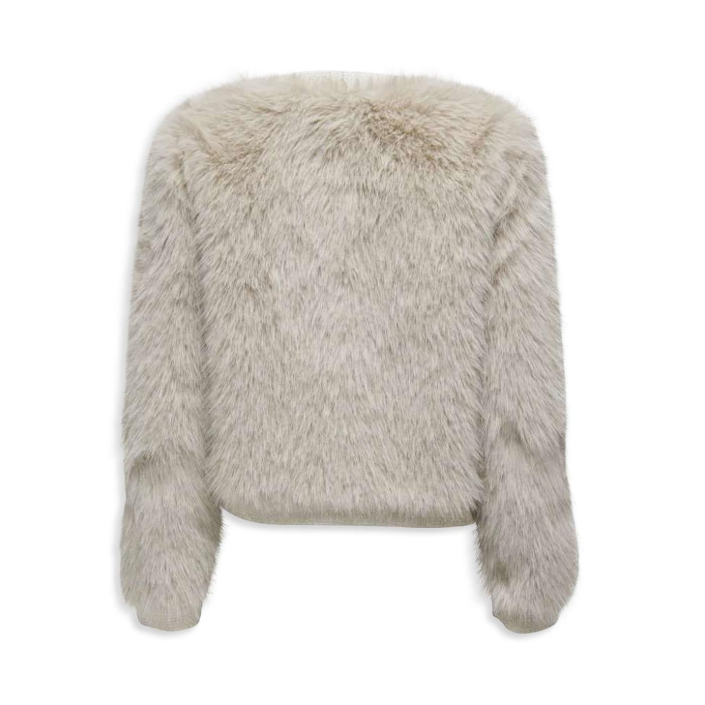 Only Vada Faux Fur Mix Jacket Cloud Dancer  - 15330060CD