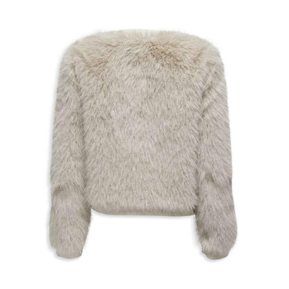 Only Vada Faux Fur Mix Jacket Cloud Dancer  - 15330060CD