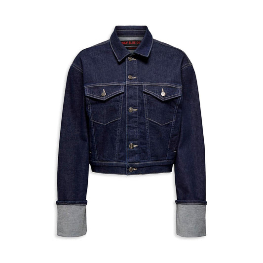 Only Mercer LS Fold Up Jacket Dark Blue  - 15332367DB